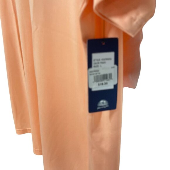 Havana Jim NWT Men Cool Tech Graphic UPF Tee L Peach Short Sleeve Casual T Shirt - Picture 7 of 9